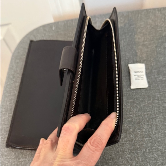 Gucci Beige and Brown Monogram Wallet GG canvas , Leather, New - Picture 3 of 7